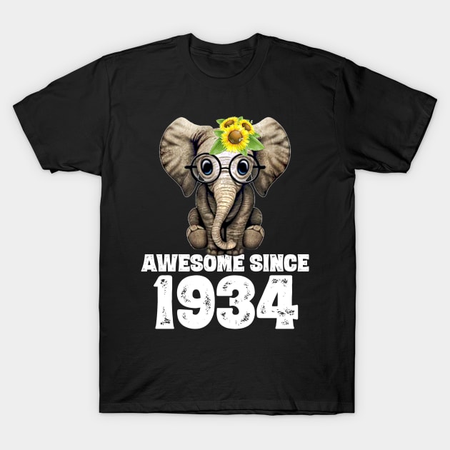 Awesome since 1934 86 Years Old Bday Gift 86th Birthday T-Shirt by DoorTees